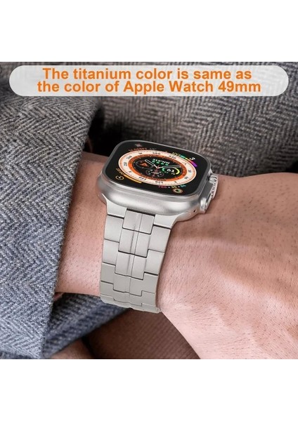 Apple Watch Ultra 2 Band 49MM ile Uyumludur Natural Titanium