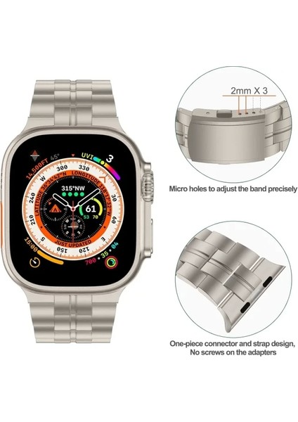 Apple Watch Ultra 2 Band 49MM ile Uyumludur Natural Titanium