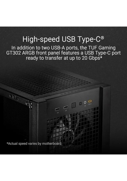 Tuf Gaming GT502 Beyaz Atx Mid-Tower Bilgisayar Kasası