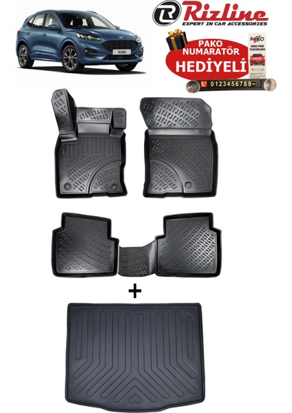 Ford Kuga 2019 Sonrası Havuzlu Paspas ve Bagaj Havuzu Seti