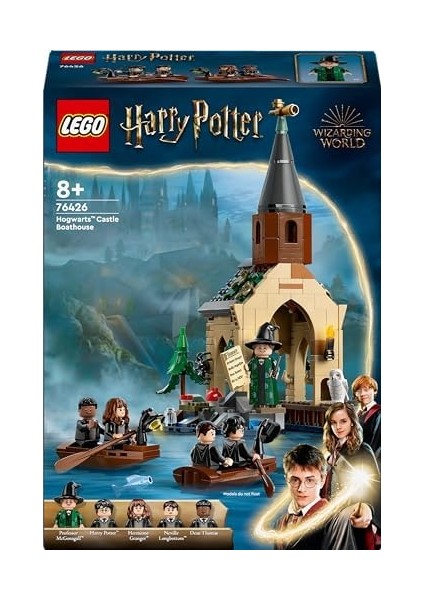 Harry Potter Hogwarts Şatosu Kayıkhanesi 76426 - 8 Yaş ve Harry Potter Hayranları Kız ve Erkek Çocukları Için 7 Minifigür Içeren Yaratıcı Oyuncak Yapım Seti, Doğum Günü Hediyesi Fikri (350 Parça)