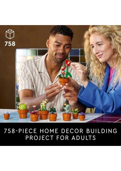 Icons Minik Bitkiler Yaratıcı Yapı Seti (10329) Green Brown Red Purple fiyatları