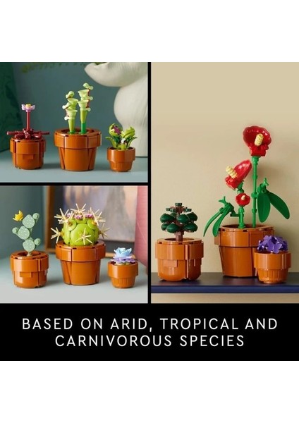 Icons Minik Bitkiler Yaratıcı Yapı Seti (10329) Green Brown Red Purple fırsatları