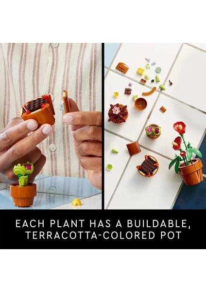 Icons Minik Bitkiler Yaratıcı Yapı Seti (10329) Green Brown Red Purple indirimleri