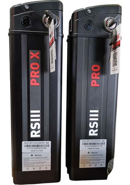 Rsııı 36V 10AH Elektrikli Bisiklet Bataryası – Anahtarlı – Li-Ion – 360WH (Pro/pro x Uyumlu)