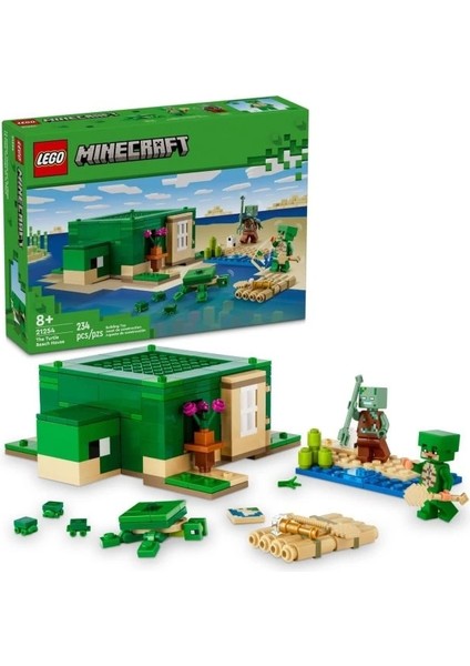 Minecraft Kaplumbağa Sahil Evi Inşaat Oyuncağı Multicolor