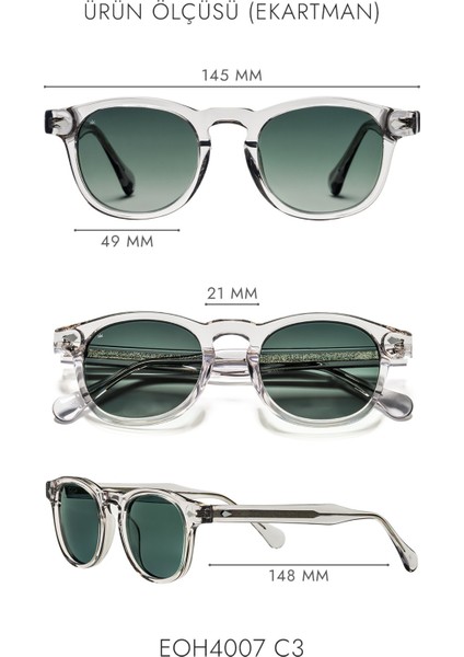 EOH4007 C3 Açık Gri Unisex Güneş Gözlüğü fırsatları