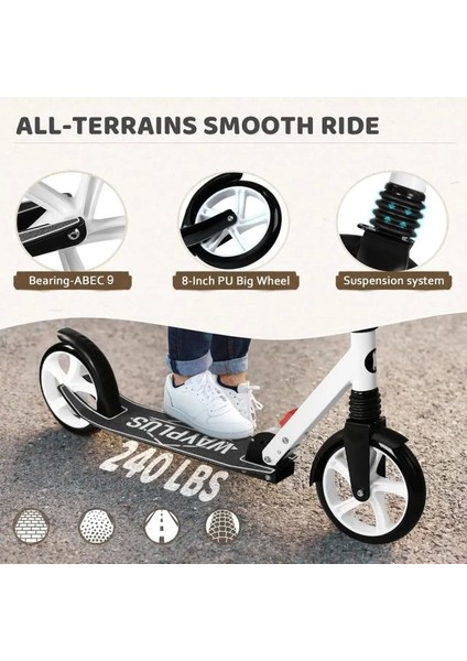 Kick Scooter 6 Yaş ve Üzeri Beyaz