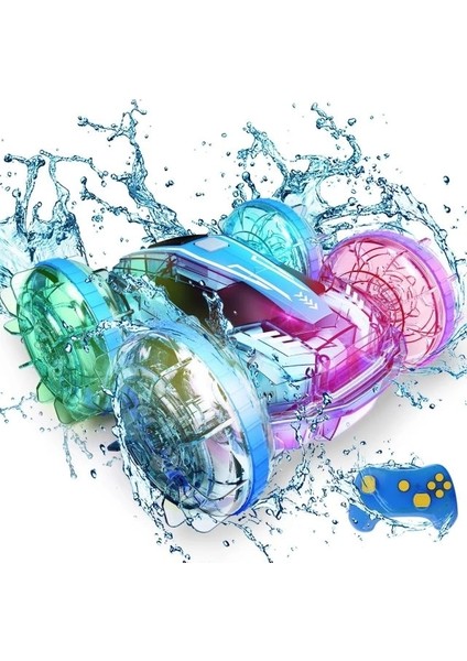 Amfibi Uzaktan Kumandalı Araba Teknesi Remote Control Light Blue