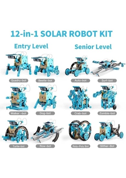 12'si 1 Arada Stem Güneş Robotu Mavi fırsatları
