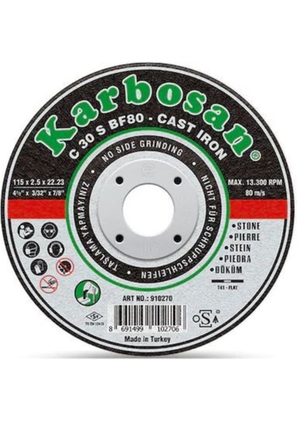 Mermer 180 mm 3 Adet