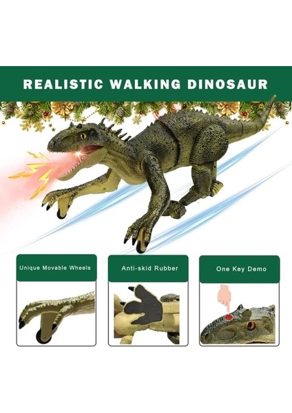 Uzaktan Kumanda Dinozor Elektronik Rc Robot Yeşil