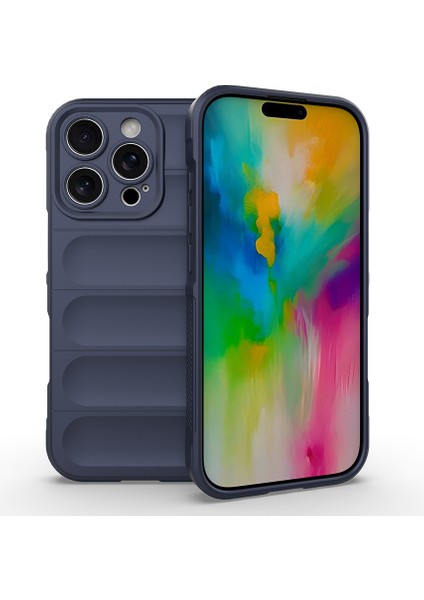 Apple iPhone 16 Pro Kılıf Esnek Tpu Oyuklu Arka Yüzey Tasarımlı Etnik Silikon Kapak