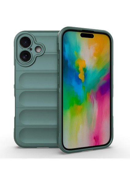 Apple iPhone 16 Kılıf Esnek Tpu Oyuklu Arka Yüzey Tasarımlı Etnik Silikon Kapak