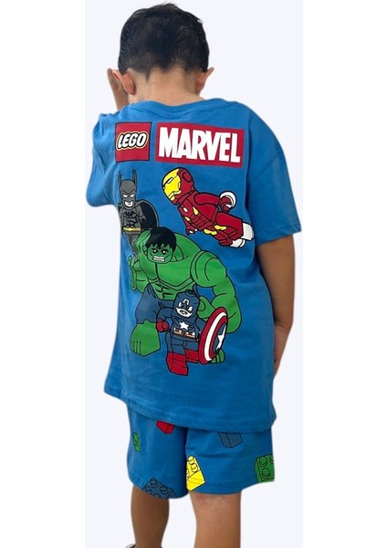 Erkek Çocuk LEGO Baskılı Şortlu Alt Üst Takım modelleri