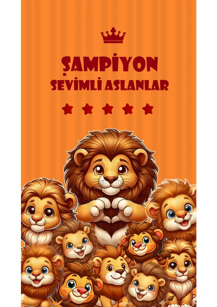 Çocuk ve Bebek Odası Sarı Kırmızı Taraftar Futbol Serisi Fon Perde Tek Kanat (Child Room Curtain)