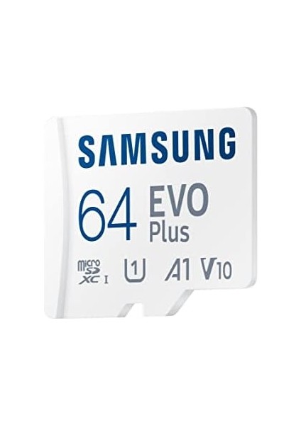 Evo Plus 64GB Sdxc U1 Sınıf 10 A1 130MB/S Micro Sd Bellek Kartı Adaptörlü 2021 Sürümü (MB-MC64KA/EU)