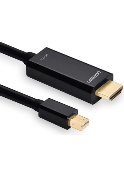 4K Mini Displayport HDMI Dönüştürücü Kablo, 3 Metre, Siyah