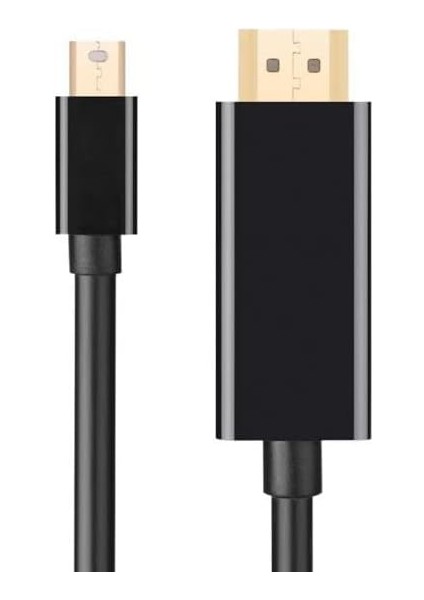 4K Mini Displayport HDMI Dönüştürücü Kablo, 3 Metre, Siyah