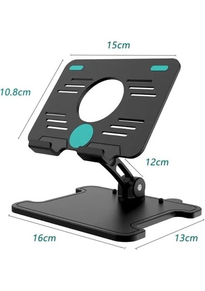 Home Katlanabilir Plastik Tablet Tutucu, Masa Üstü Tablet Standı, Ayarlanabilir Açı ve Yükseklik Özellikleriyle, Taşınabilir ve Hafif, Her Boyutta Tablet Için Uygun