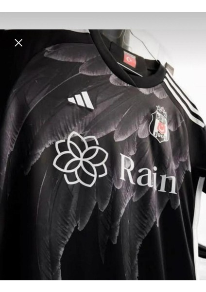 Bêşiktâş 2023-24 Siyah Kartal Kanat Desenli Yetişkin Isimsiz Deplasman FORMASI-İM02
