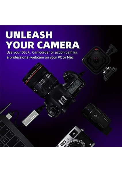 4K USB 3.0 Capture Video Yakalama Adaptörü HDMI To USB 4K 1080P Akış Öğretim Video Konferans Veya Canlı Yayın Için Oyun Yakalama Kartı