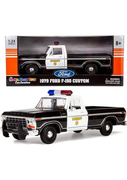 Motor Max 1:24 1979 Ford F-150 Custom Polis Arabası Sheriff
