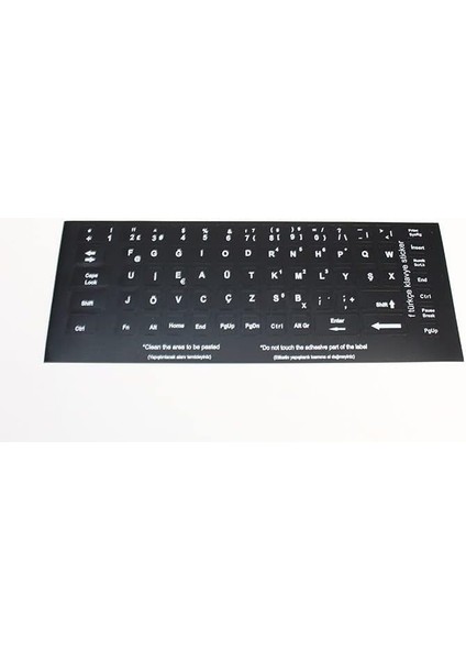 Stile F Türkçe Klavye Sticker Etiketi (Şeffaf)
