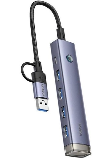 Ultrajoy Series 4-Port Hub Aır Space Grey（usb-A&type-C To USB 3.0 * 4+TYPE-C5V）