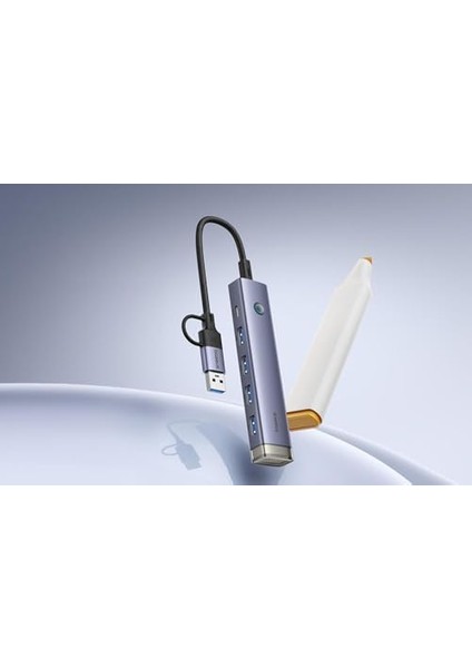 Ultrajoy Series 4-Port Hub Aır Space Grey（usb-A&type-C To USB 3.0 * 4+TYPE-C5V）