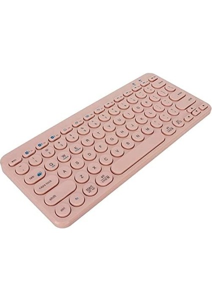 B380 Bluetooth Bağlantılı Ince Ergonomik Tasarım IPad Ile Uyumlu Taşınabiilir Telefon Tablet Için Ingilizce Q Bluetooth Bağlantılı Klavye (Pembe)
