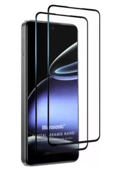 Galaxy Tab S6 Lite SM-P615 10.4 Inc Siyah Ekran Çerçeveli Seramik Cam Ekran Koruyucu