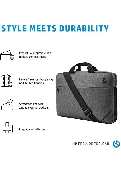 Prelude 1E7D7AA 15.6" Gri Notebook Çantası