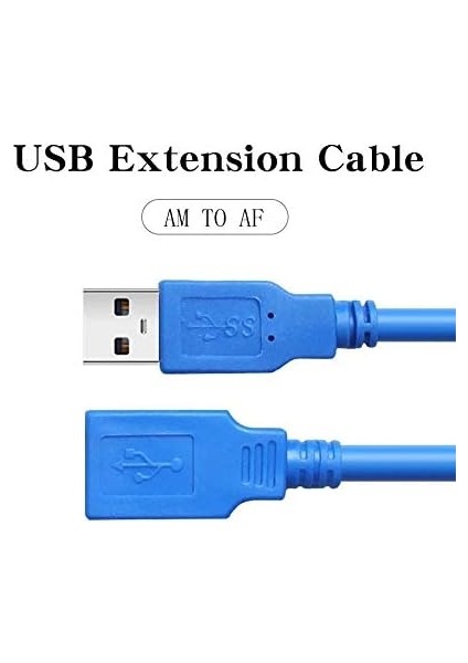 4626 USB 3.0 Dişi Erkek Uzatma Uzatıcı Ara Kablosu 1 Metre