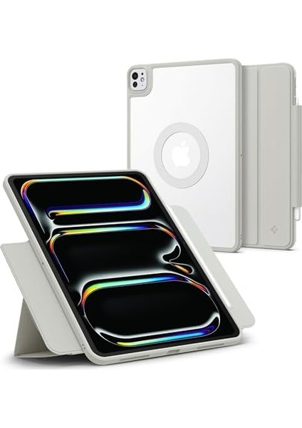 iPad Pro 11" (2024) Kılıf Air Skin Pro Onetap Metal Ring Magfit Gray - ACS08490