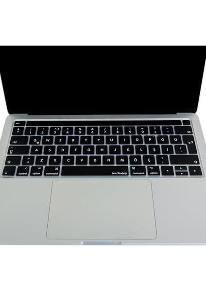 Macbook Pro Klavye Koruyucu (Türkçe Q) Touchbar'lı A1706 A1989 A2159 A1707 A1990 ile Uyumlu Siyah