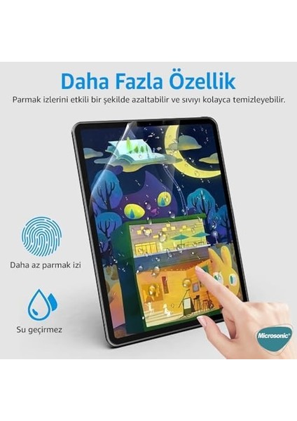 Apple iPad Pro 11 2024 (A2836-A2837) Paper Feel Kağıt Dokulu Mat Ekran Koruyucu [ipad Pro 11 2024 ile Uyumlu Ekran Koruyucu - Şeffaf]