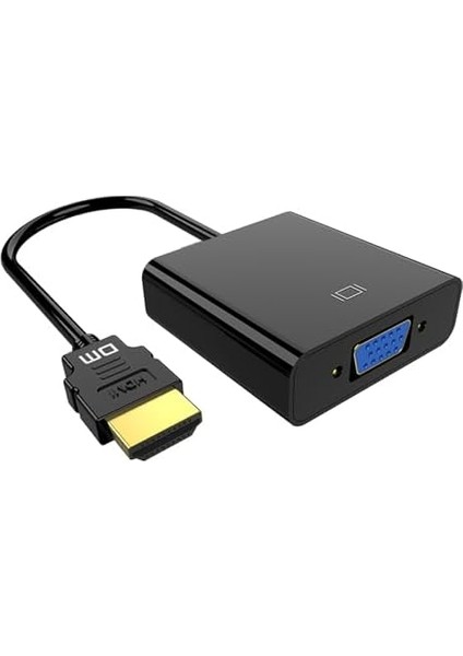 CHB020 HDMI To VGA Dişi Çevirici Adaptör Siyah