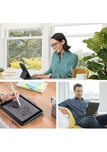 Slim Folio Klavyeli iPad Kılıfı, Ios Kısayol Tuşları, iPad 10.2 Inç 7. 8. ve 9. Nesil ile Uyumlu, Gri