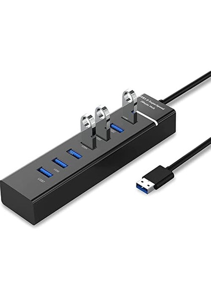 USB Çoklayıcı 7in1 USB 3.0 7 Port Çoğaltıcı Hub 480MBPS Hızlı Aktarım 1 Metre Pc Bilgisayar Switch Splitter