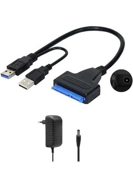 3.0 2.5 3.5 Inç Sata SSD HDD Hard Disk Çevirici Dönüştürücü + Adaptör
