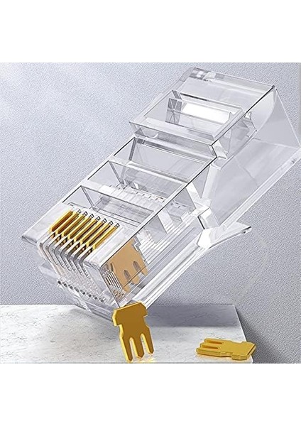 Yeni Nesil Delikli Cat6/cat5 RJ45 Jack Konnektör Utp 100 Adet 4381 modelleri