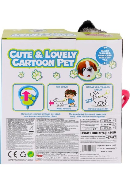 PR66302-26T Yürüyen Tasmalı Peluş Yürüyen Husky modelleri