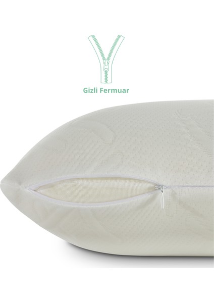 Ortopedik, Sertifikalı Visco Sünger Yastık 60 x 40 x 15 cm 1250 gr Omuz/boyun Destekli