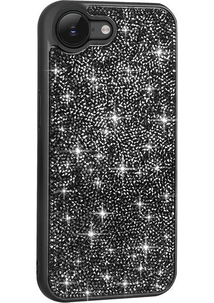 Apple iPhone 16E Kılıf Parlak Taşlı Tasarım Pırlanta Kapak