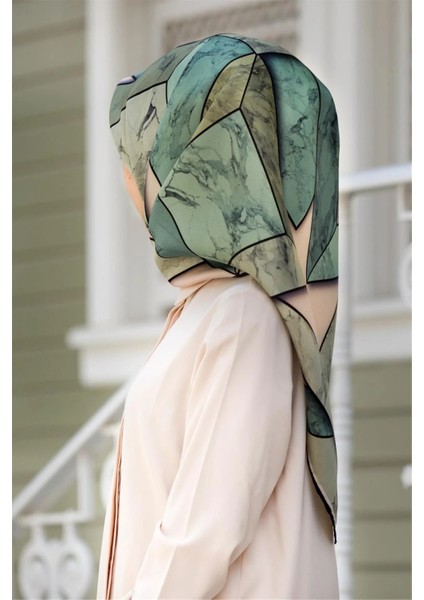 Twill Ipek Eşarp Mint Yeşili, Haki