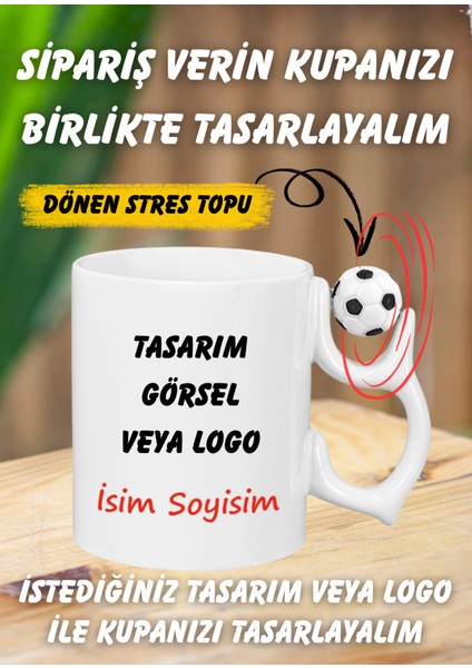 Kişiye Özel Kişiselleştirilebilir Futbol Toplu Kendin Tasarla Kupa Bardak