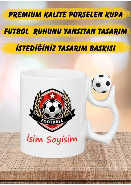 Kişiye Özel Kişiselleştirilebilir Futbol Toplu Kendin Tasarla Kupa Bardak modelleri