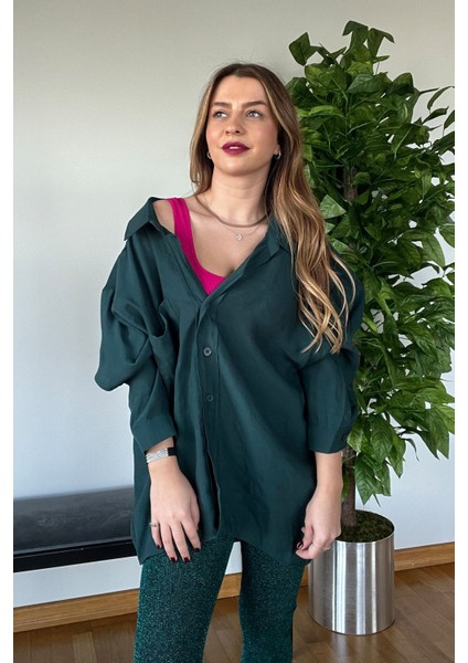 Yeni Sezon Kaliteli Şık Yumuşak Dokulu Uzun Kollu Basic Oversize Kadın Gömlek fiyatları