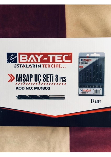Bay-Tec Ahşap Uç Seti 8 Pcs MU1803